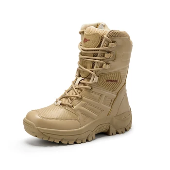 Мужские новые военные кожаные ботинки Спецназ Тактические операции в пустыне мужские ботинки Уличные ботинки  5