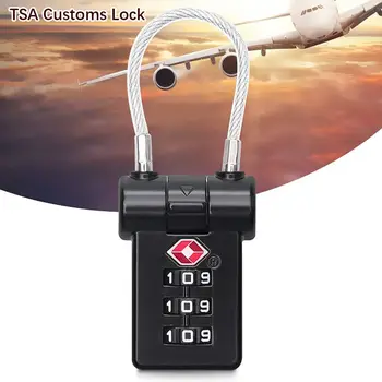 Кодовый замок для дорожного чемодана, спортивная сумка, кодовый замок для багажа TSA, пароль для блокировки багажа, 3-позиционный сбрасываемый замок  5