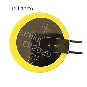  5 шт./ЛОТ CR2020 2020 с контактами литиевая батарея монета ячейка Паяльная лапка для дистанционного управления/электронного счетчика  5
