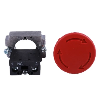 2 шт 22 мм NC Красный грибовидный кнопочный выключатель аварийной остановки 600V 10A ZB2-BE102C  1