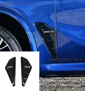 Для BMW X5 G05 X5M F95 2019-2021 автомобильный стайлинг ABS черное переднее крыло сбоку акульи жабры сбоку воздуховыпускная крышка отделка Автомобильные Аксессуары  5