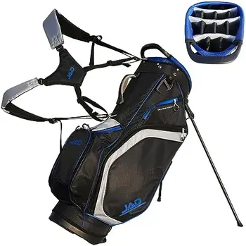 JAD Golf, повседневная сумка-подставка Премиум-класса для гольфа для мужчин и женщин, 14-позиционные верхние разделители, сверхлегкая, удобная для переноски, Большой размер  4