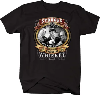Three Stooges Moonshine Whiskey Vintage New Fashion Men Мужская футболка Хлопчатобумажные мужские футболки с коротким рукавом Бейсбольная футболка  5