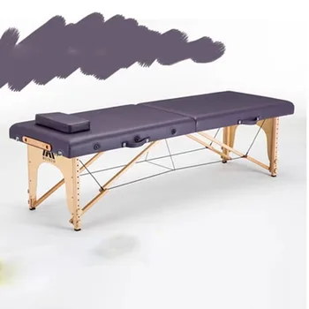 Складная профессиональная косметическая кровать, портативные столы для спа-массажа, легкая Складная с сумкой Мебель для салона из алюминиевого сплава HY  4
