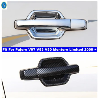Хромированная/Углепластиковая Дверная Ручка, Накладка Крышки Чаши Для Mitsubishi Pajero V97 V93 V80 Montero Limited 2009-2021  5