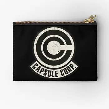 Винтажные чехлы Capsule Corp с оригинальным логотипом, сумки на молнии, Сумка для хранения нижнего белья, Кошелек, Женские носки, Карманные монеты, Ключи, Мужские деньги, Чисто Маленькие  5