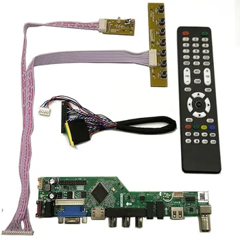 Плата драйвера контроллера TV + HDMI + VGA + USB Комплект Мониторов Для B156XW04 V0/V1 B156XW04 V5/V6 ЖК-светодиодный Экран 1366X768 40 Контактов Панель  5