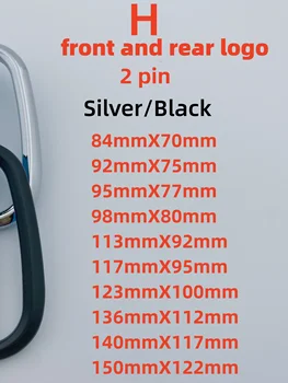 Высококачественный серебристо-черный значок Mblem на рулевом колесе спереди и сзади для Ci-vic Fit A-cc0rd Jazz C-R-V, аксессуары для наклеек  4