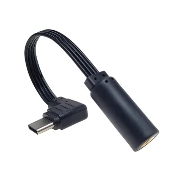 Преобразователь плоского разъема C-type длиной 0,1 м в разъем 3,5 мм, кабель аудиоадаптера для наушников C-type, USB-3,5 мм, вспомогательный кабель для наушников C-type  5
