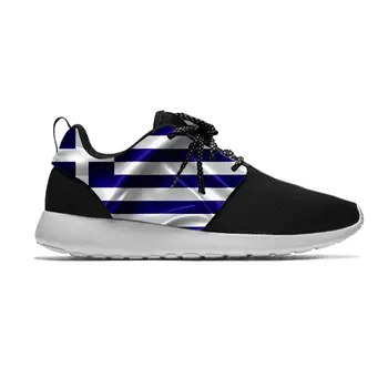 Греческий флаг Греции, патриотическая гордость, забавные спортивные кроссовки для бега, повседневные дышащие легкие мужские и женские кроссовки с 3D-принтом  5