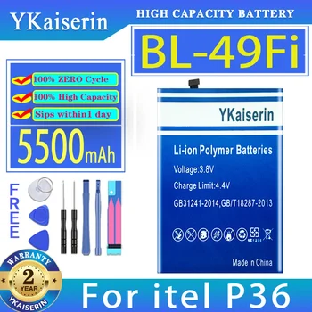YKaiserin Аккумулятор BL-49Fi BL49Fi 5500 мАч Для Мобильного телефона itel P36/P37 Pro P36Pro P37Pro Batteria  0
