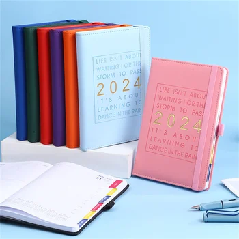2024 Винтажный блокнот Kawaii Diary Планировщик дневника на 365 дней, Органайзер для расписания, Портативный Блокнот, Бюджетная книга, Школьные принадлежности  5
