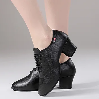 Обувь для латиноамериканских танцев, женская обувь для сальсы и джаза, обувь для бальных танцев на каблуке 5 см, женские танцевальные кроссовки на мягкой подошве, женская обувь  5