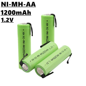 Новая аккумуляторная батарея AA NiMH, 1,2 В, 1200 мАч, со сварочными штифтами, стабильная и безопасная зарядка, подходит для электрической зубной щетки  4