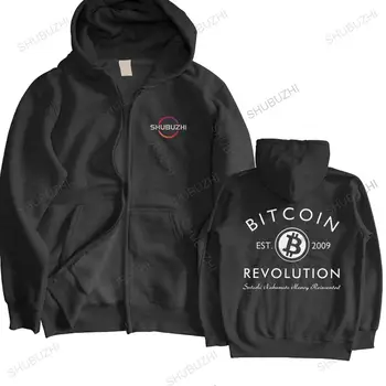 Мужская толстовка Bitcoin Revolution из мягкого хлопка BTC hoody Cryptocurrency Blockchain Geek hoodie зимний пуловер Harajuku Одежда  2