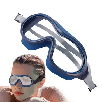 Плавательные очки для взрослых с защитой от ультрафиолета, очки для плавания для взрослых в большой оправе, плавательные очки без протекания, Противотуманные Очки для взрослых Для мужчин и  5