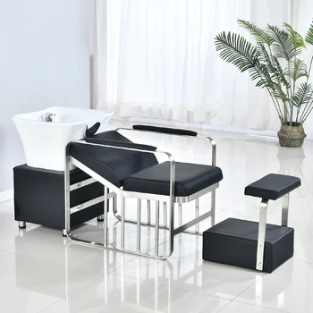 Массажное кресло для стилиста Парикмахерской терапии Роскошное кресло для парикмахерского шампуня Behandelstoel Beauty Furniture LJ50SC  3