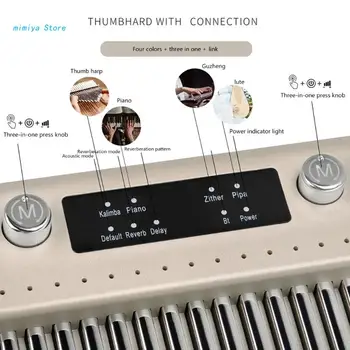 17-тональное Электронное Пианино Kalimba Для большого пальца Kalimba Finger Piano Динамик Для Большого пальца Музыкальный инструмент Двойного назначения  4