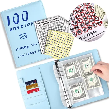 100 Конвертов Challenge Binder Savings Challenges Binder Бюджетные денежные конверты Простой и увлекательный способ сэкономить 5 050 долларов  5