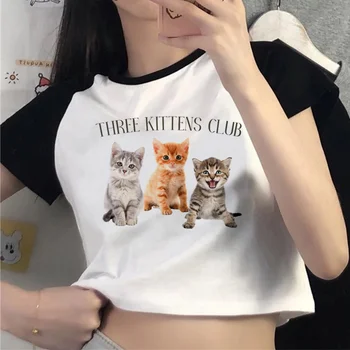 Укороченный топ The Kitten Club cyber y2k fairy в стиле гранж-хиппи, женская футболка в готическом стиле Каваи харадзюку, укороченный топ  4