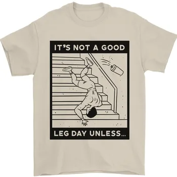 Leg Day Funny Gym Bodybuilding Training Top Мужская Футболка из 100% Хлопка с длинными рукавами  5