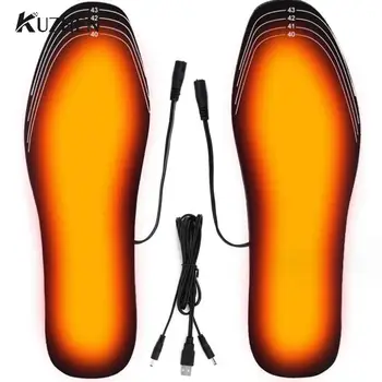 USB-перезаряжаемые стельки с подогревом, Размер 35-46, Настраиваемая своими руками электрическая прокладка для обуви с подогревом для катания на лыжах на открытом воздухе, зимние грелки для ног  5