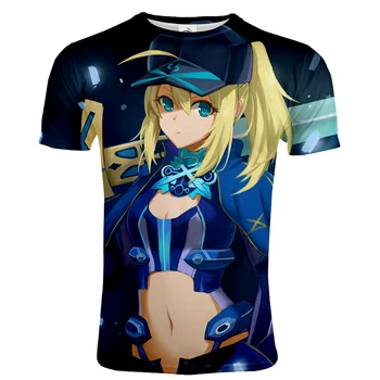 Футболка с аниме для мужчин, уличная одежда Fate Grand Order, женская футболка, детская одежда в стиле хип-хоп, футболки, Трендовые топы для косплея  5