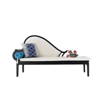 Благородный стул наложницы из массива дерева в китайском стиле, современный минималистский табурет для кровати, благородный диван наложницы, мебель для шезлонга  5