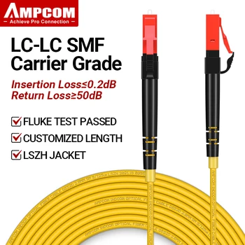 Волоконно-оптический соединительный кабель AMPCOM LC-LC UPC Однорежимный симплексный SMF 9/125 мкм Однорежимный нечувствительный к изгибу волоконно-оптический шнур 2,0 мм  5