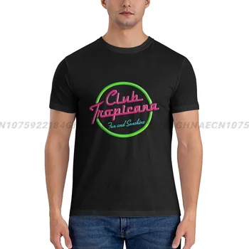Club Tropicana / мужские удобные футболки с круглым вырезом и модным принтом, футболка Оверсайз  5