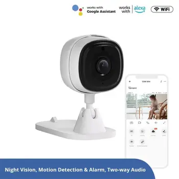 SONOFF 1080P HD Motion Alarm CAM Тонкая WiFi Умная Камера Безопасности С Двусторонней Аудиосвязью Через приложение eWeLink Alexa Google Home  5
