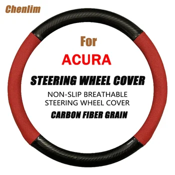 Дышащие Тонкие чехлы на руль автомобиля, Мягкая оплетка из искусственной кожи на чехле на руль для Acura Type S  10