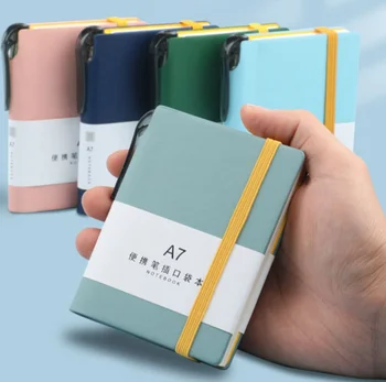 Портативный Мини-Планировщик A7 Book Memo Notebook зеленый синий розовый  5