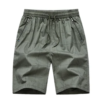 Летние мужские повседневные хлопчатобумажные шорты 2023 года, клетчатые короткие штаны, мужские шорты для отдыха, Размер L-5XL  5