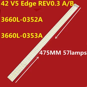 4 шт. Светодиодная лента подсветки 42 V5 Edge REV0.3 A/B 3660L-0352A 3660L-0353A Для 42LE4300 42LE4600 42LE5300 42LE5500 42LE7500 LC420EUD  5