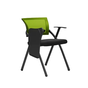 Новейший дизайн студенческого офисного складного стула с сетчатой спинкой и планшетом для письма  10
