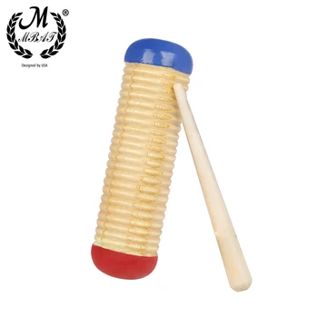 Музыкальный инструмент M MBAT, детская деревянная ударная трубка, детские музыкальные игрушки Rhythm Guiro, Orff, Игрушки для раннего развития детей.  5