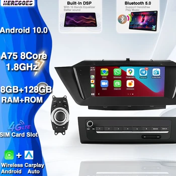 Беспроводной автомобильный мультимедийный плеер Carplay DSP Android 10 для BMW X1 E84 2009-2013 GPS Радио стерео Wifi Bluetooth 8G + 128 ГБ 8 Core  5