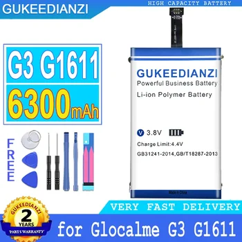 Сменный аккумулятор GUKEEDIANZI Большой емкости, 6300 мАч, Подходит для Glocalme G3 G1611 G 1611, аккумулятор большой мощности с бесплатными инструментами  10