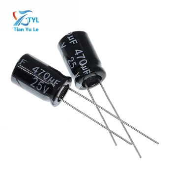 20 штук электролитического конденсатора высокого качества 25V470UF 8*12mm 470UF 25V 8*12  0