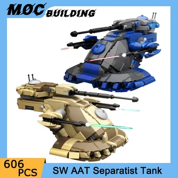 MOC Space War Series SW AAT Separatist Tank Строительные блоки, боевая бронированная штурмовая машина, модель кирпичей, Идея Собрать игрушки, подарки  10