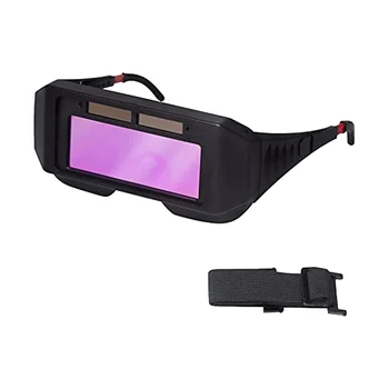 Защитные очки для сварщиков, сварочные очки с автоматическим затемнением на солнечной энергии, с регулируемым оттенком, очки для сварщиков с датчиками  10