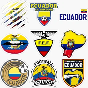 Индивидуальный размер Флаг Эквадора ECU Карта Эмблема Наклейка для стены комнаты Грузовик Кемпер Водонепроницаемый Ноутбук Мотоцикл Автомобильная наклейка Аксессуары  5