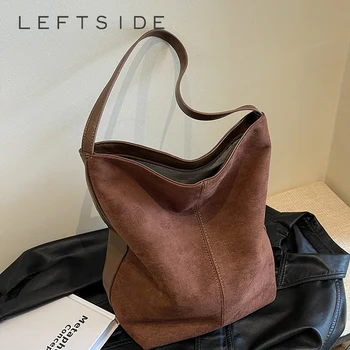 Женская сумка через плечо из искусственной кожи СЛЕВА 2023, Новинка зимы, модные Корейские сумки и кошельки Y2k, дизайнерская сумка-мешок  3