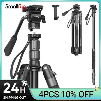 SmallRig Профессиональный 71-дюймовый монопод для видеокамеры с плавающей головкой, алюминиевый штатив 360 Панорама для экшн-камеры, проектор  4