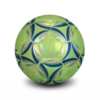 Светящийся футбольный мяч Размером 4/5 с голографией, светоотражающий футбольный мяч, защита от утечки воздуха, Отличная эластичность для командных тренировок детей и взрослых  5