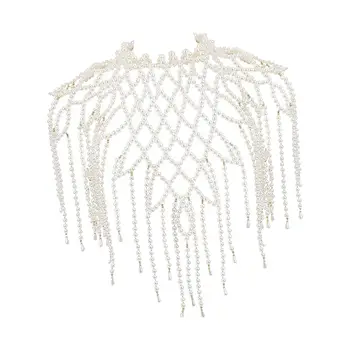 Женская цепочка для тела, кисточки, Роскошное ожерелье на плечо для новобрачных, Выпускной Бал, Свадьба  5