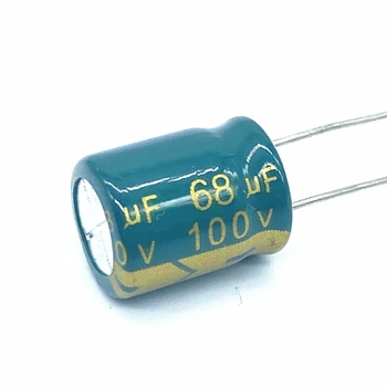 100 шт./лот 68 МКФ 100 В 68 МКФ алюминиевый электролитический конденсатор размер 10X13 20%  1