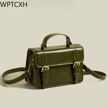 Женская сумка WPTCXH, квадратные сумки Senior Sense в стиле ретро, женская мода 2024, нишевый дизайн, Универсальная сумка на одно плечо.  5