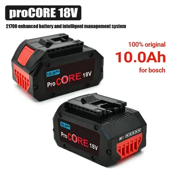 100% высококачественная Литий-Ионная Аккумуляторная Батарея 18V 10.0Ah GBA18V80 для Аккумуляторных Дрелей Bosch 18 Volt MAX с Электроинструментом  2